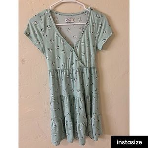 Hollister Mint Green Floral Dress